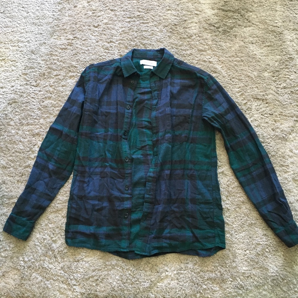 Urban Outfitters - XS Blue & Green Plaid Flannel